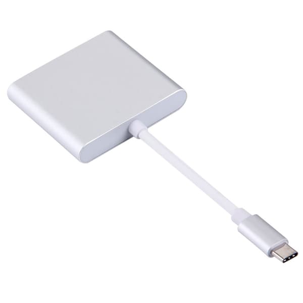 Adapter USB 3.1 Typ-C hane till USB-C, HDMI & USB 3.0 hona – stöd för 4K-upplösning
