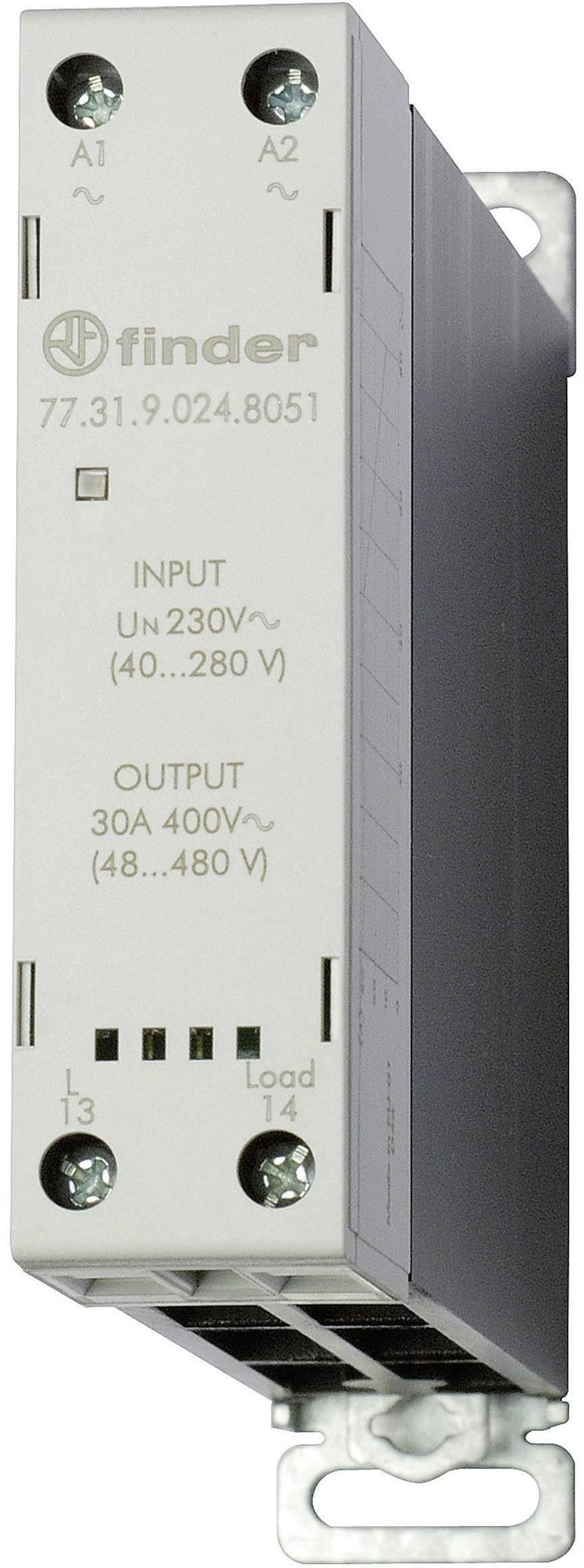 Finder Halvledar-relä 77.31.9.024.8051 Belastningsström (max.): 30 A Växelspänning (max.): 480 V/AC Omedelbar 1 st