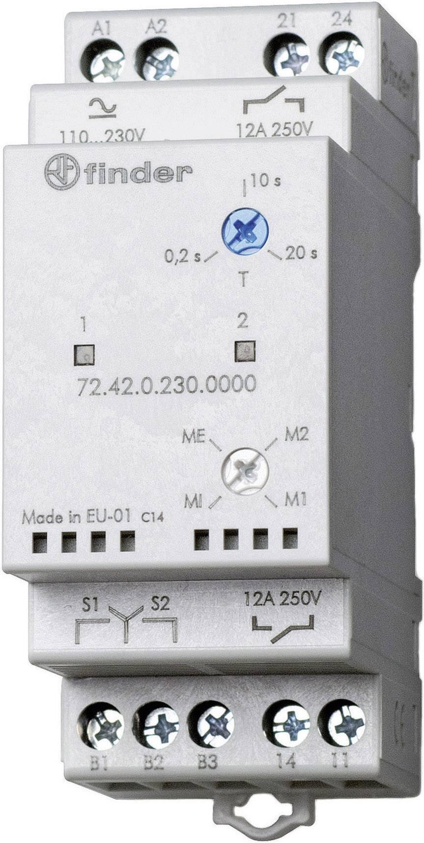 Pump-omkopplingsrelä Finder72.42.0.230.0110 - 240 V DC/AC, 2 separerade slutare