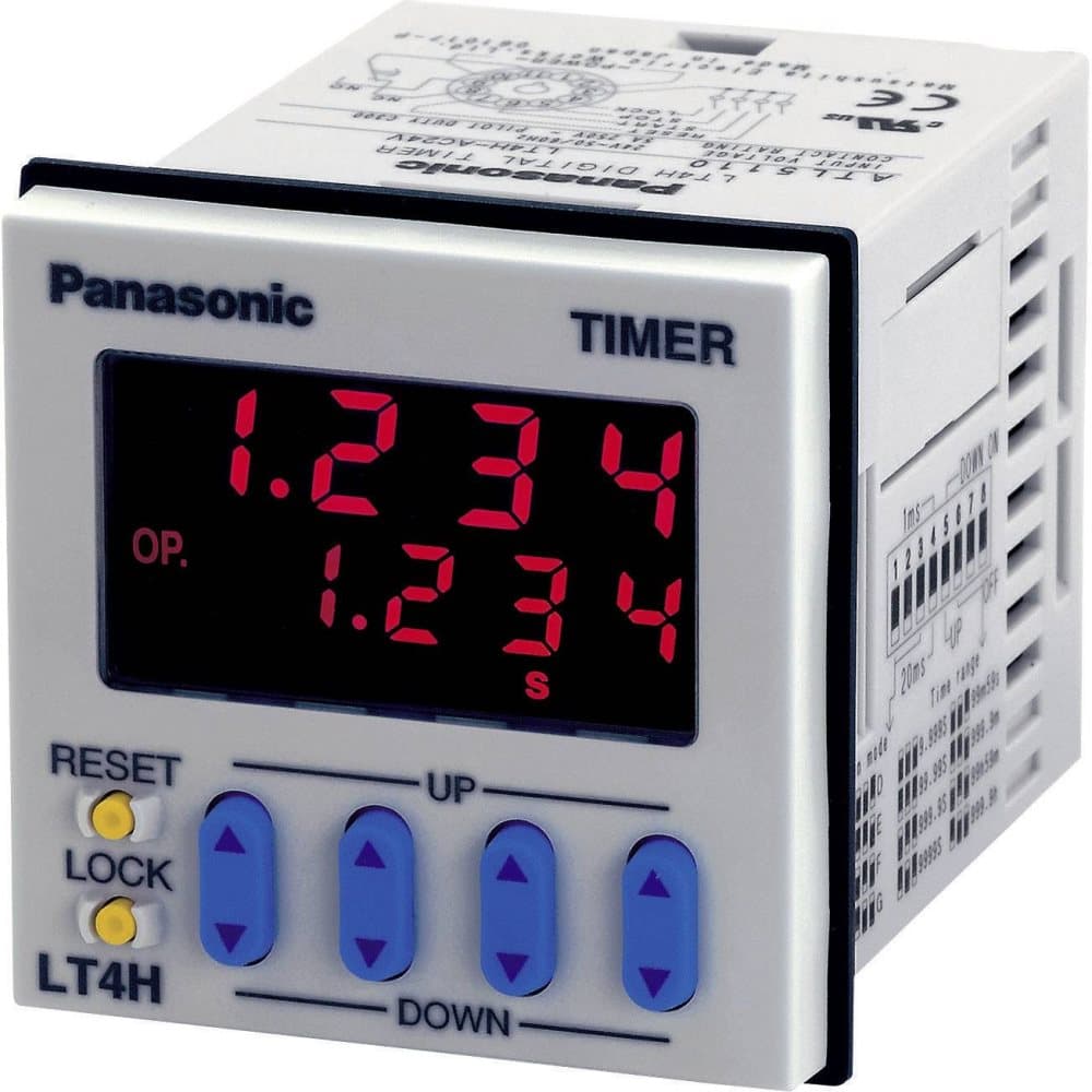 Panasonic LT4HT24SJ Tidsrelä Multifunktionell 12 V/DC, 24 V/DC 1 st Tidsdomän: 0.001 s - 999.9 h 1 NO