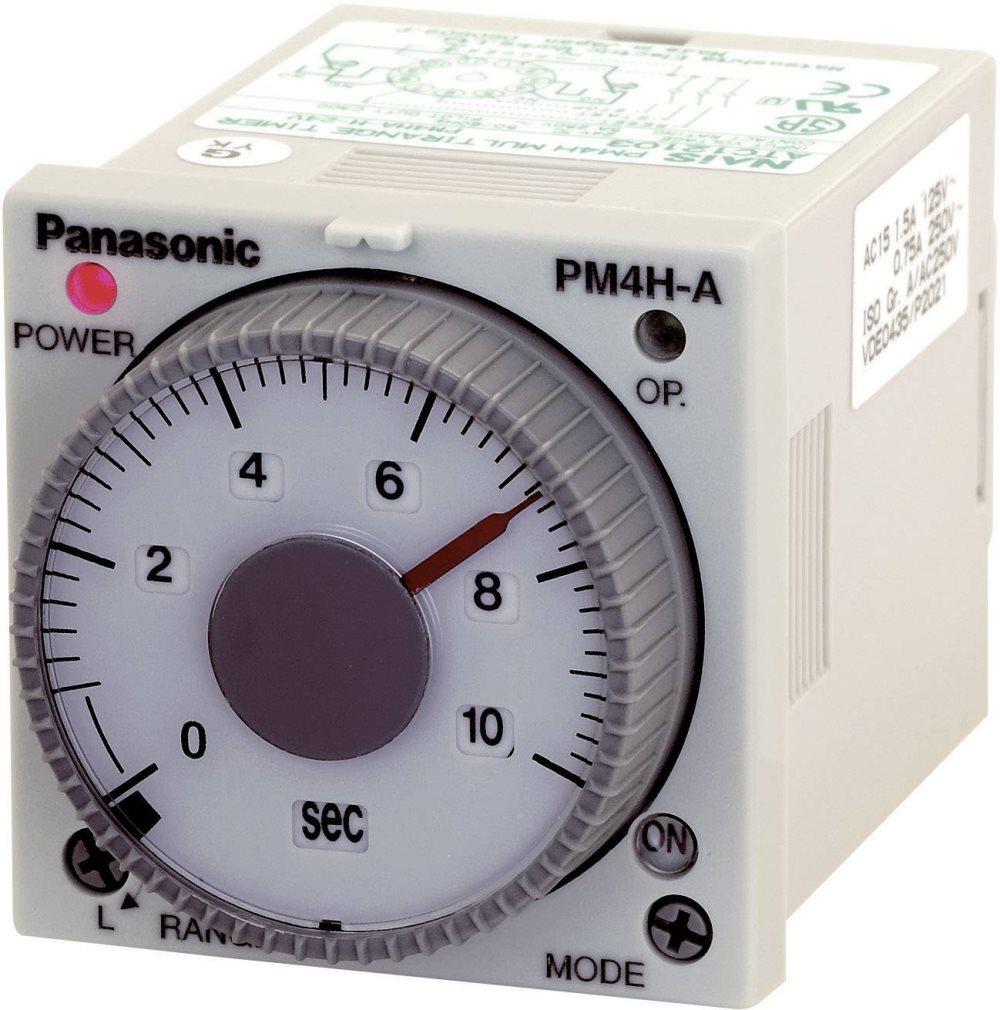 Panasonic PM4HMHAC240SWJ Tidsrelä Multifunktionell 240 V/AC 1 st Tidsdomän: 1 s - 500 h 2 switch