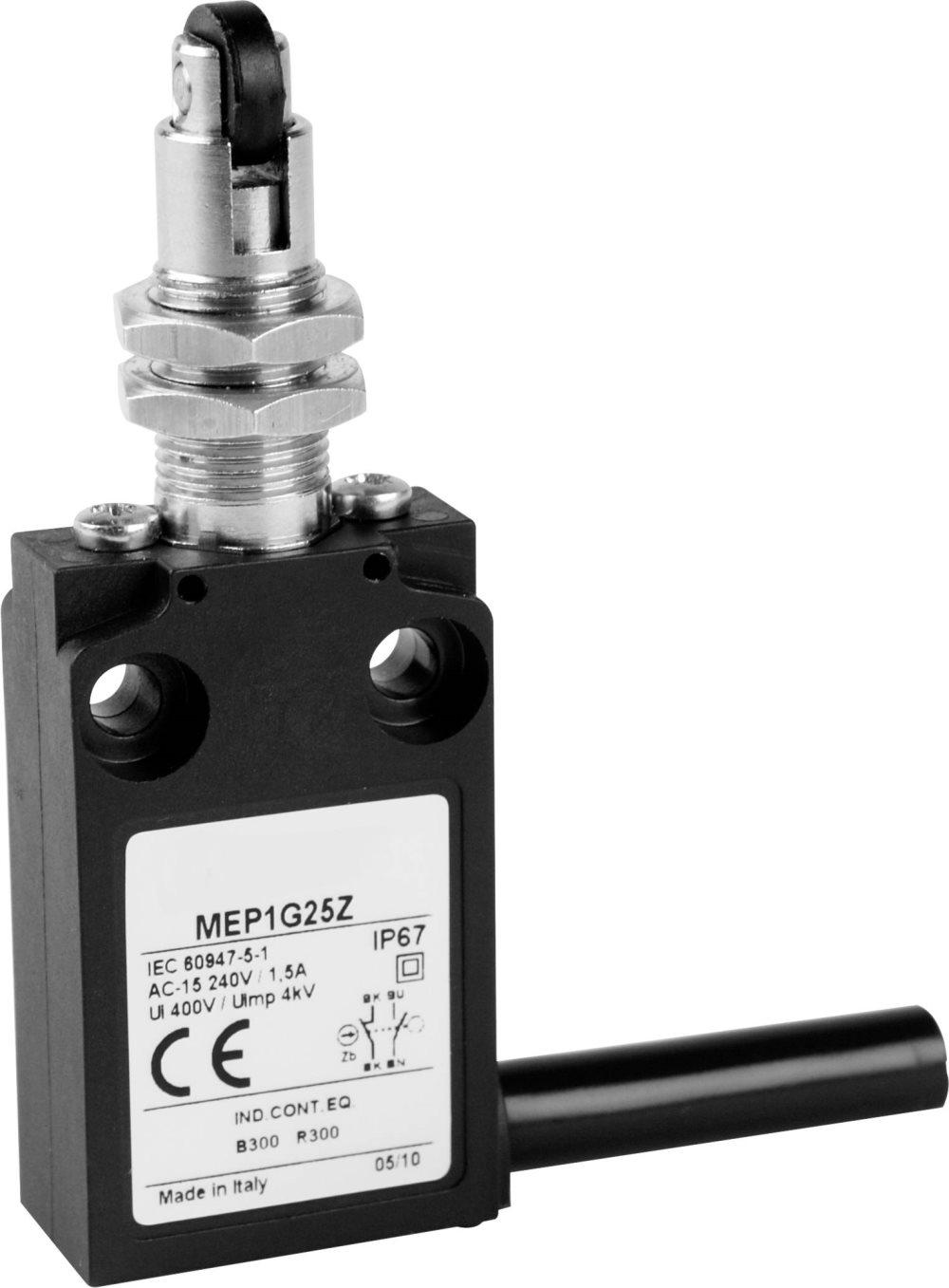 Panasonic MEP1G24Z Gränslägesbrytare 24 V 5 A Tvärvalskolv IP67 1 st
