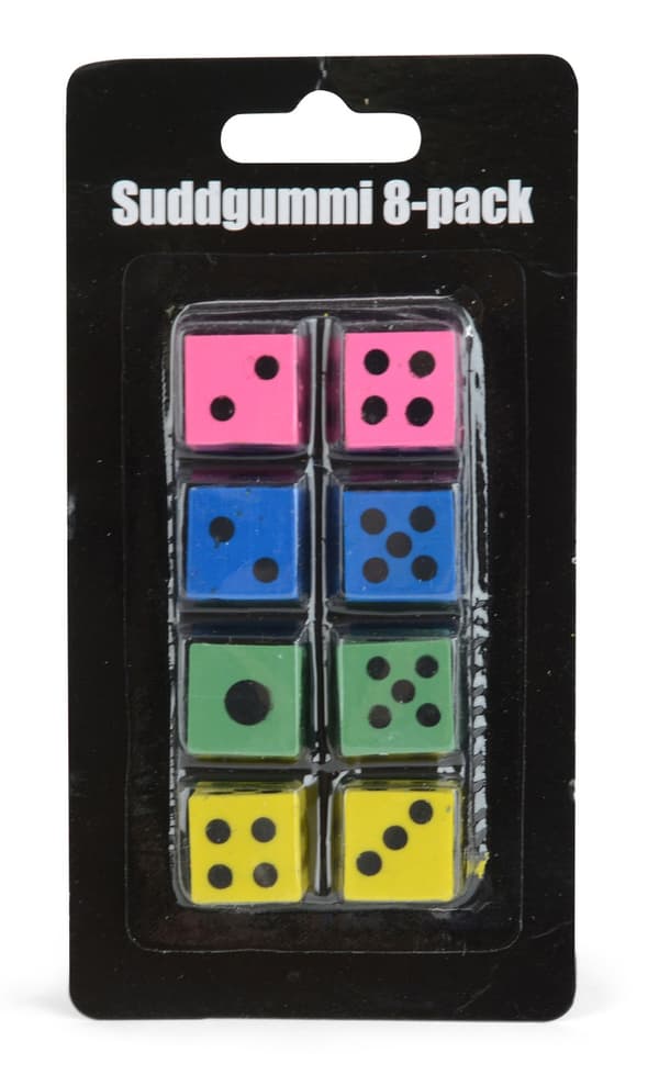 Suddgummi Tärning 8-Pack