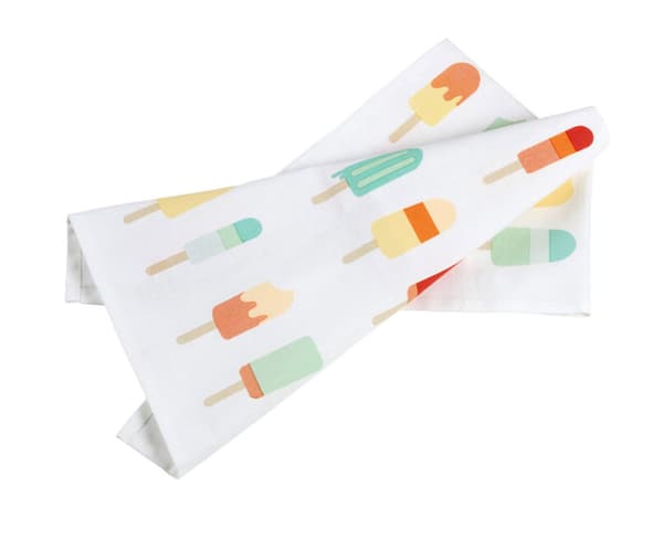 Bastian Handduk ice cream vit/flerfärgat 2-pack 70x50 cm