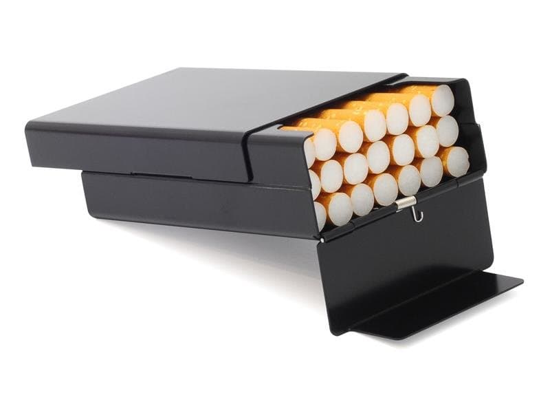 Etui til cigaret-aluminium (sort)