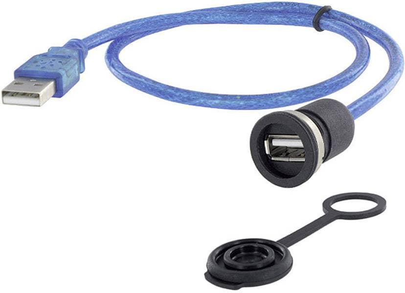 M16 encitech USB 2.0 3.00 m Svart, Blå 1 st