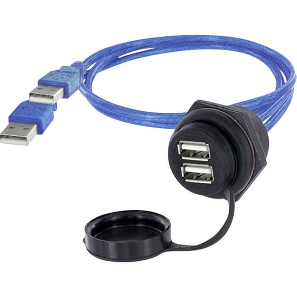 2 x USB 2.0 uttag A Chassianslutning inbyggnad 1310-1035-02 M30 1310-1035-02 encitech Innehåll: 1 st