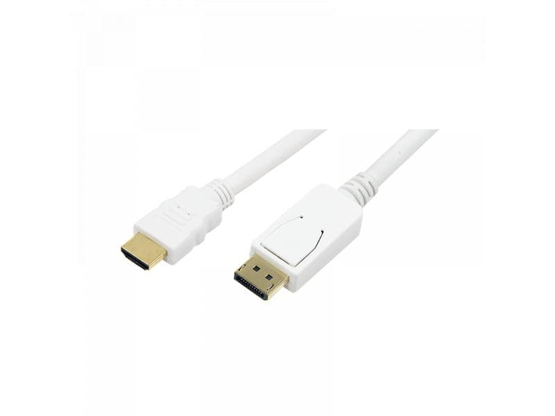 Logilink kabel DisplayPort til HDMI, 2m, hvid (CV0055)