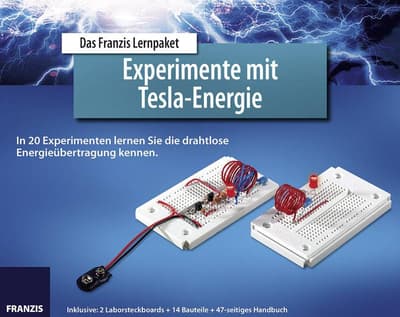 Franzis Verlag 65201 Experimente mit Tesla-Energie Elektronik Läropaket från 14 år