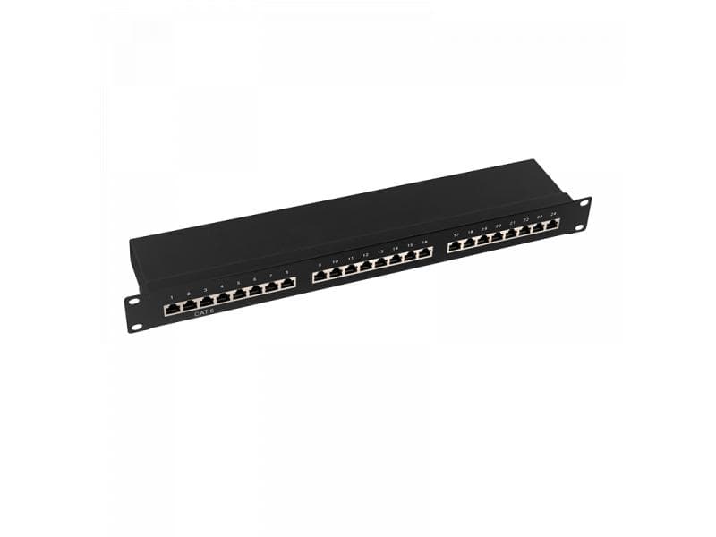 Logilink distribution boks 19 Schrankeinau Cat. 6, STP, 24 porte, sort, EconLine