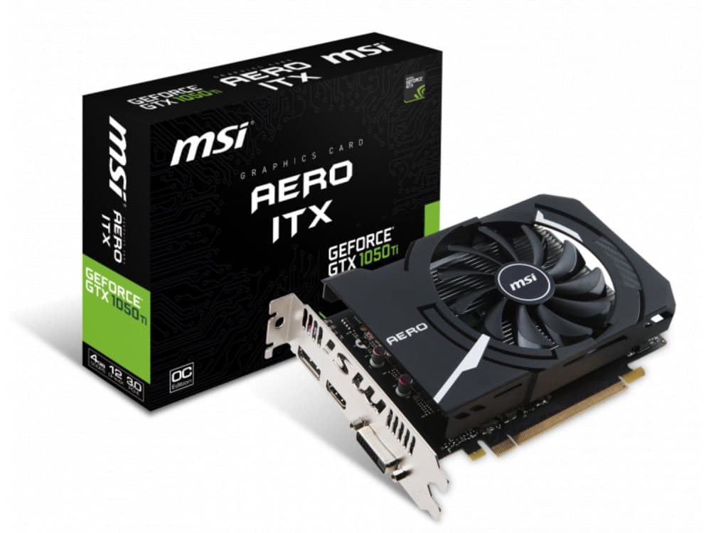 Graphiccard MSI GeForce GTX1050Tier Aero ITX 4gb oC v1 V809-2606R