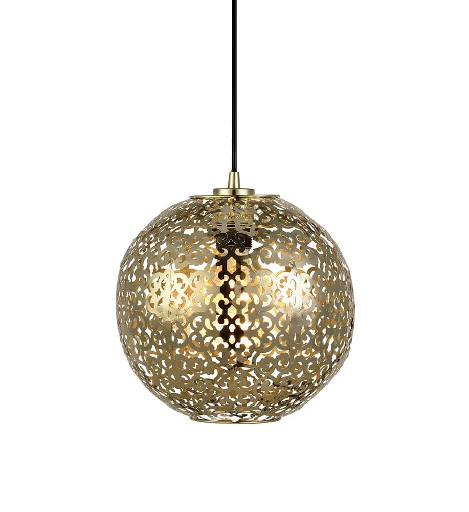 Indigo taglampe Messing