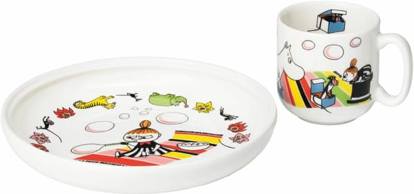 Mumin barnset tallrik + mugg Lilla My