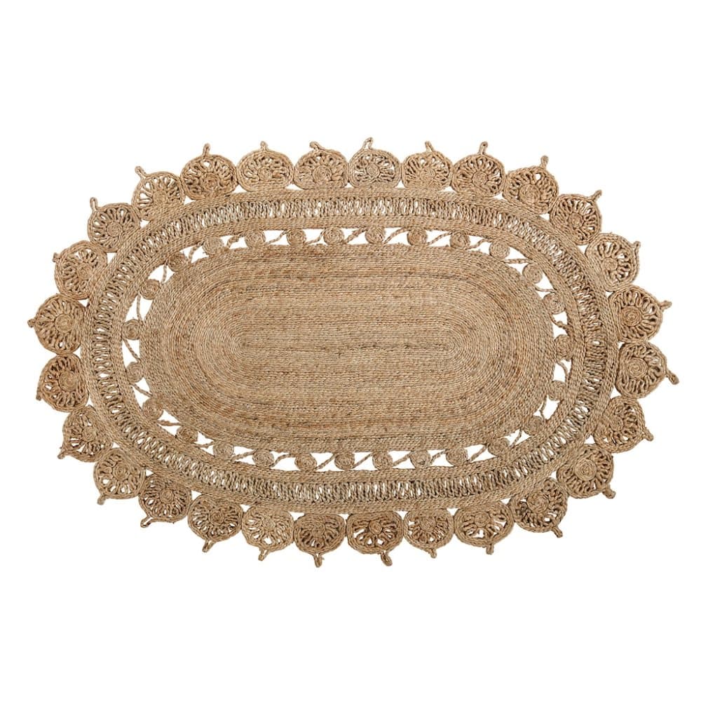 Tæppe Jute 182x121 cm - Natur