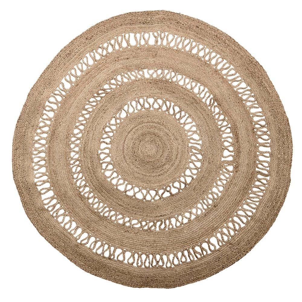 Tæppe Jute Ø 182 cm - Natur