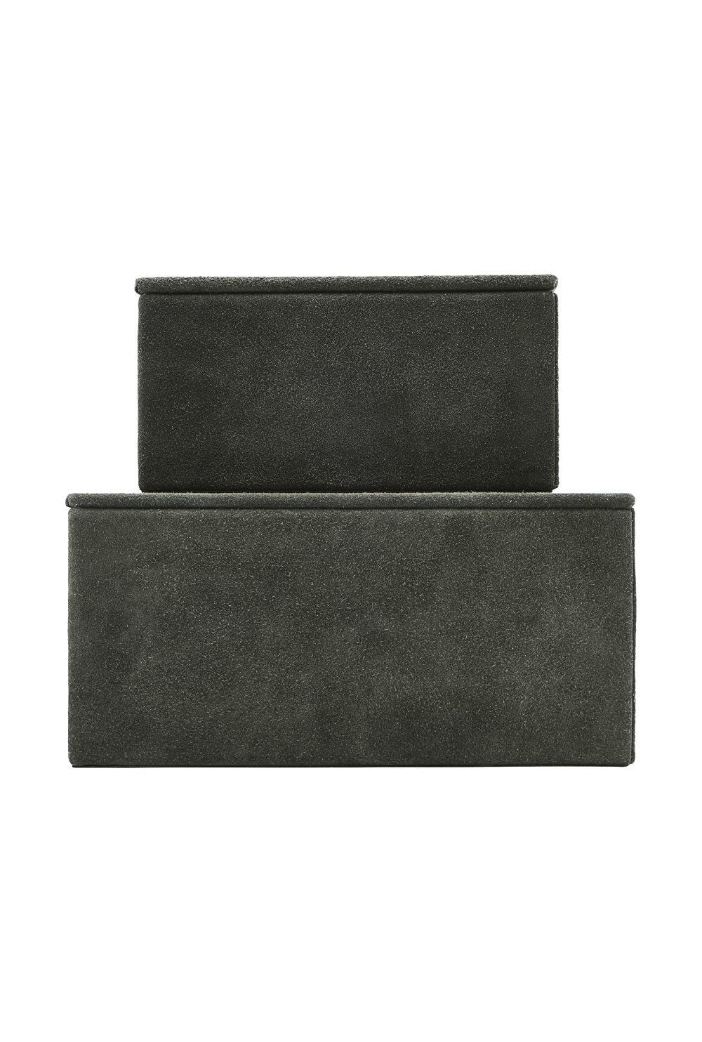Förvaringsburk Suede 20x12 cm - Grön