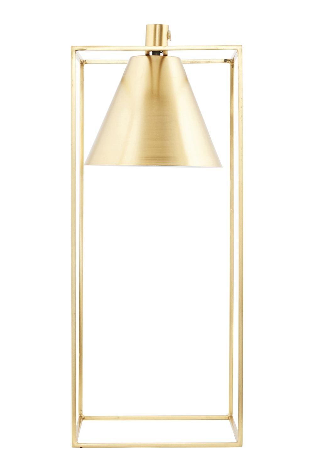 Bordslampa Kubix 18x18cm Mässing/vit