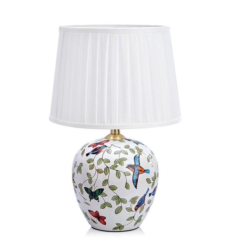 Mansion Bordslampa Stora Mönster/Vit