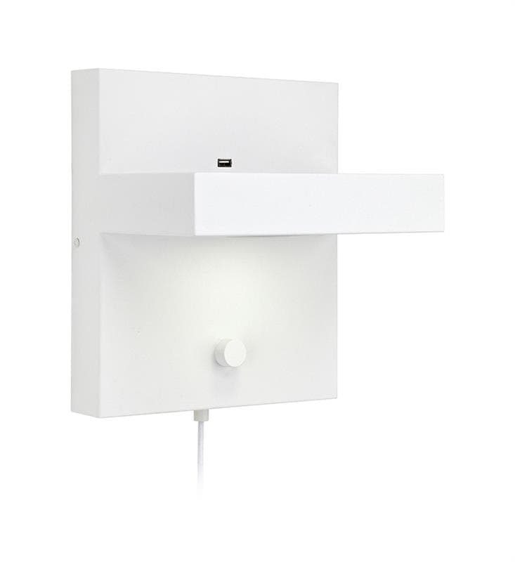 Kubik Vägglampa Vit