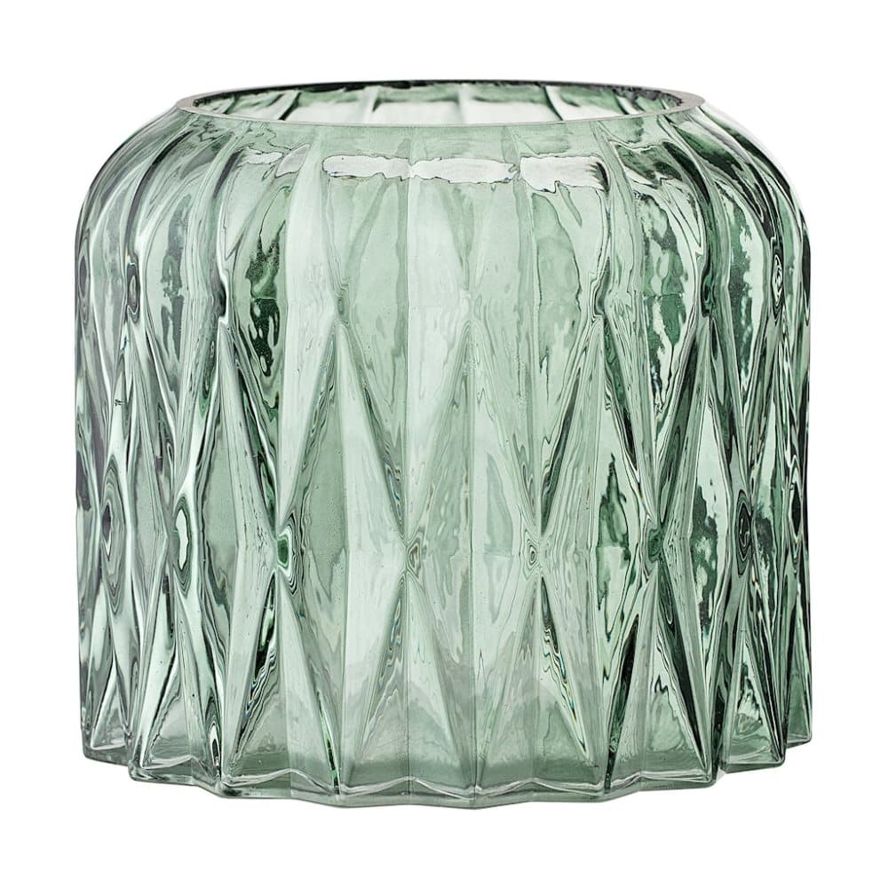 Värmeljushållare Grön Glas 13x11,5cm