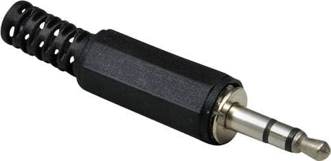 TRU COMPONENTS Hörlursuttag 3.5mm Kontakt hane rak Antal poler: 3 Stereo Silver 100 st