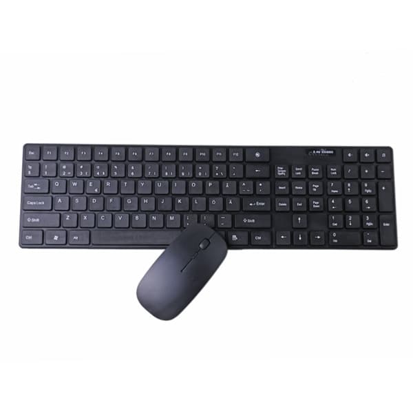 Trådløst Tastatur + Mus Sort