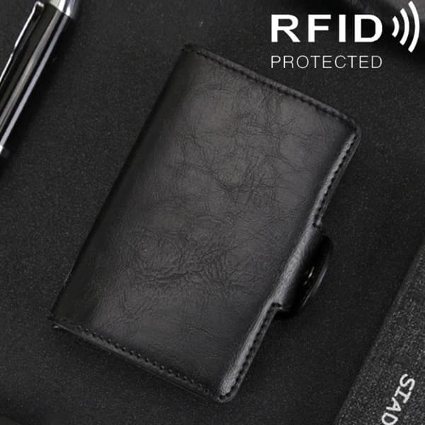 X-7 RFID Lommebok med KortpopUp - Svart