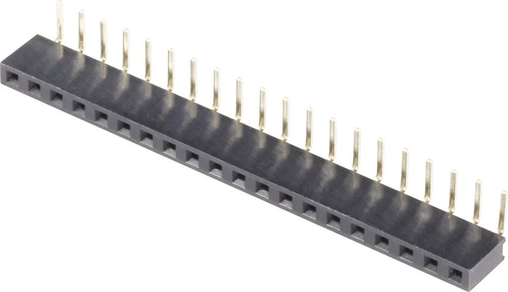 TRU COMPONENTS Honkontakt (standard) Antal rader: 1 Antal positioner per rad: 20 TC-2521091 100 st