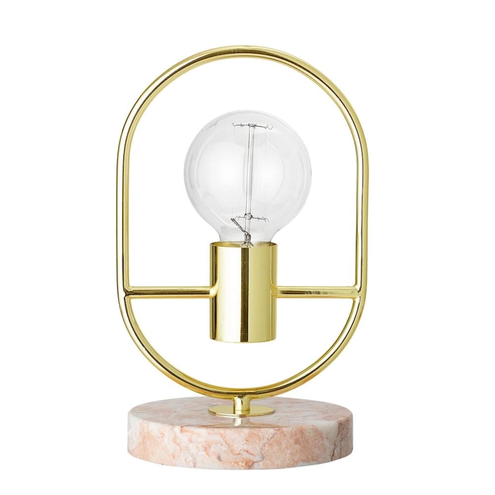 Bordlampe Gold Metal Ø17 cm