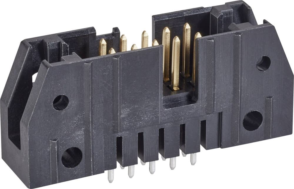 TE Connectivity Stiftlist Rastermått: 2.54 mm Totalt antal poler: 50 Antal rader: 2 1 st