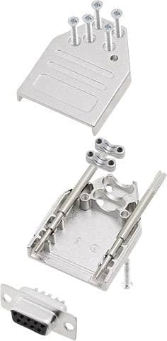encitech DTZI09-DMS-K 6355-0077-31 D-Sub honkontakt set 180 Antal poler: 9 Lödhona 1 set