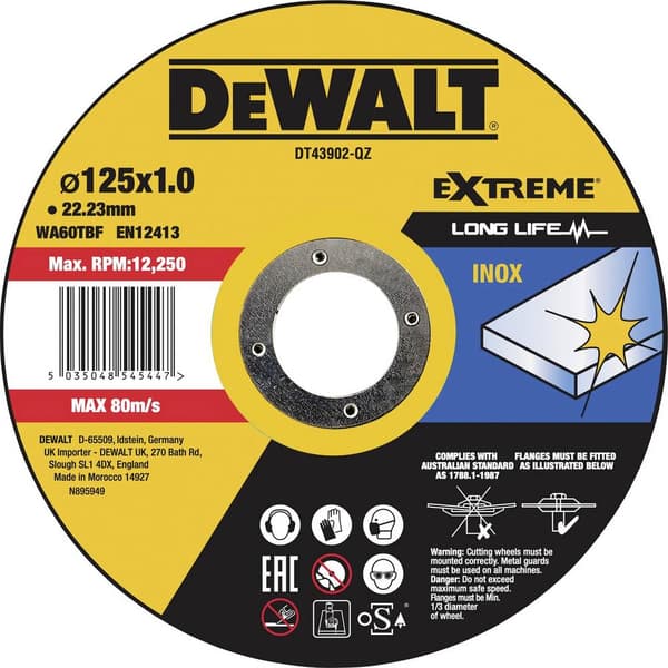DEWALT DT43902 DT43902-QZ Separationspår rakt 1 st 125 mm 1 st