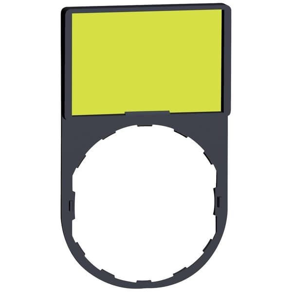 Schneider Electric ZBY6102 Skyltbärare med skylt (L x B) 50 mm x 30 mm omärkt Vit, Gul 1 st