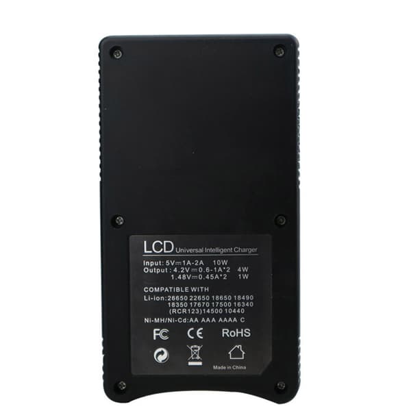 Batteriladdare SW-3 med LCD-display för 2x 18650 batterier