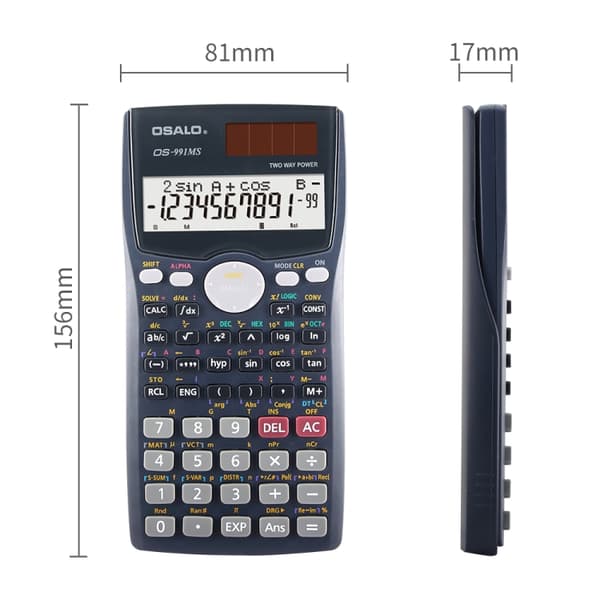 Multifunktionell studentminiräknare med LCD-skärm