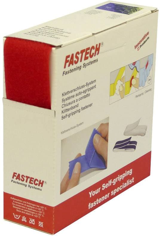 FASTECH® B50-STD-L-133910 Kardborreband för att sy fast Fleecedel (L x B) 10 m x 50 mm Röd 10 m