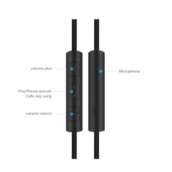 3,5mm Audiokabel med mikrofon/volymkontroll