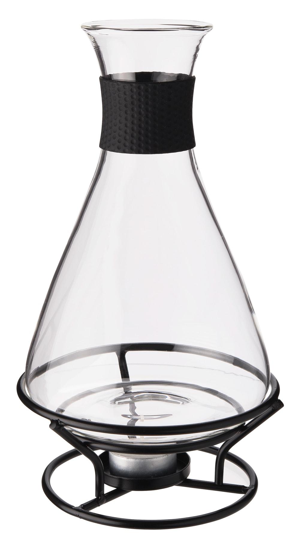 Rosita Glöggkaraff glas svart smidesställnnig rymd 1L