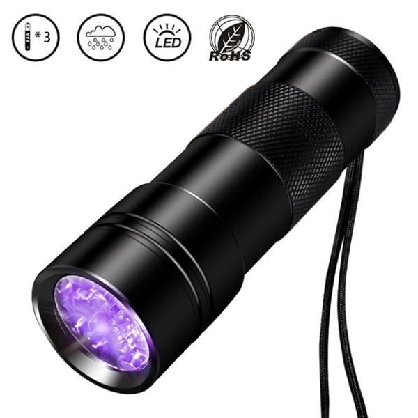 UV Lommelykt med 12 LED