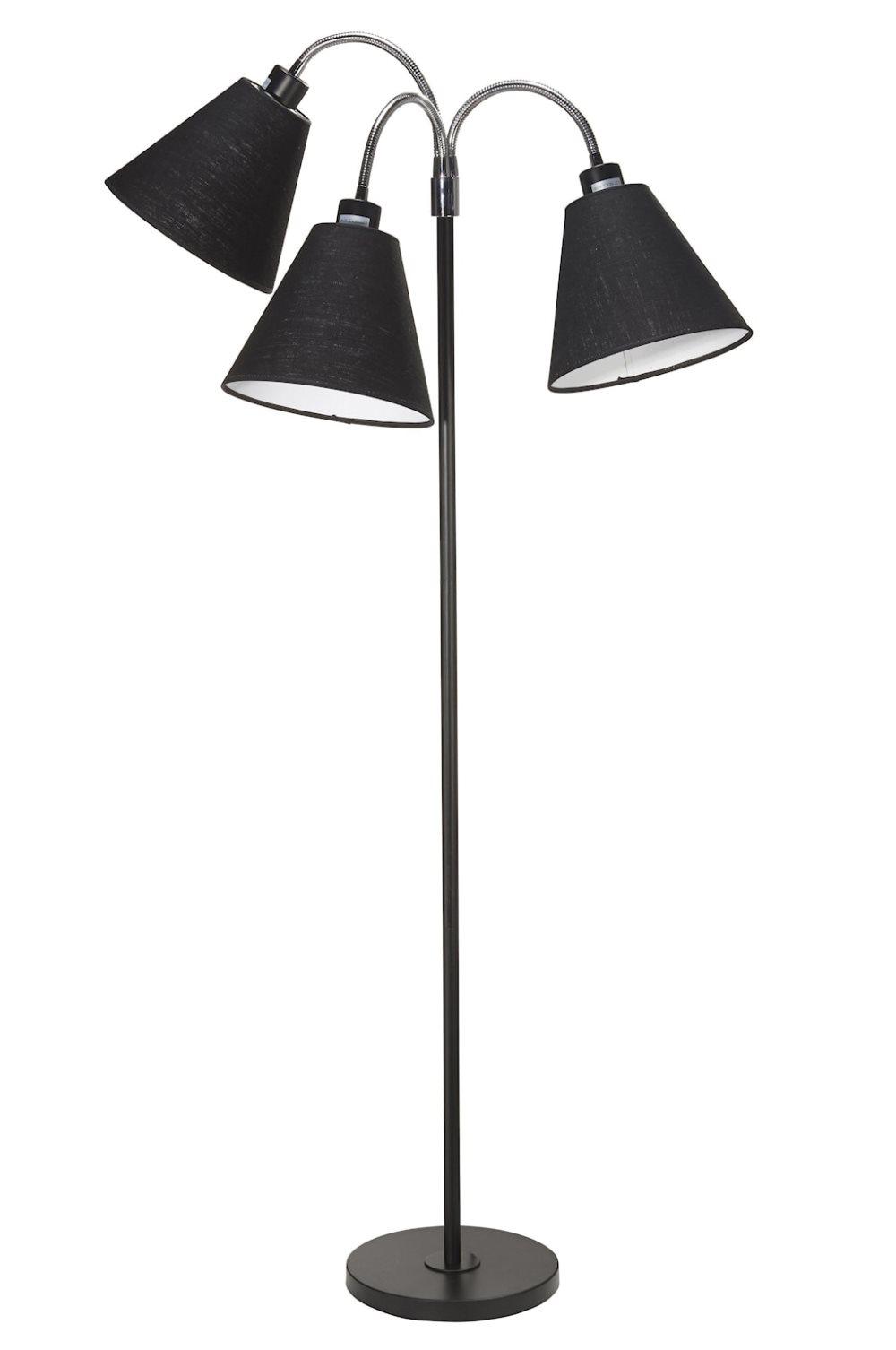 Golvlampa Cia 3-arm med Toppringsskärmar