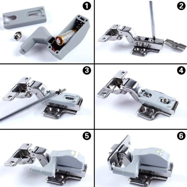 Sensor LED-skåpbelysning/ garderobslampa dörr - 10-pack