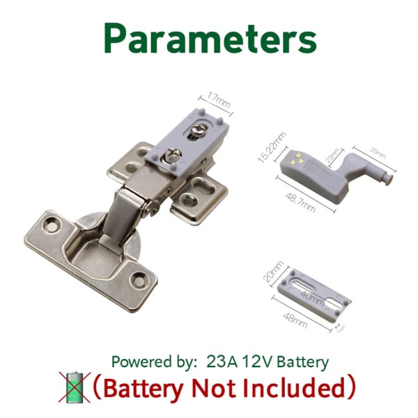 Sensor LED-skåpbelysning/ garderobslampa dörr - 10-pack