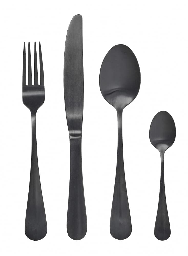 Black Bestickset 4 delar Svart