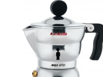 Alessi Moka, Moka gryte, Aluminium, Aluminium, 70 mm, 138 mm