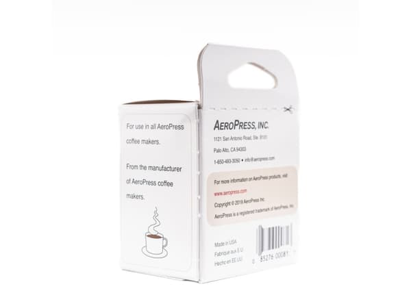 AeroPress 81R24, Kuppi, Uudelleenkäytettävä kahvisuodatin, Paperi, Valkoinen, 350 kpl