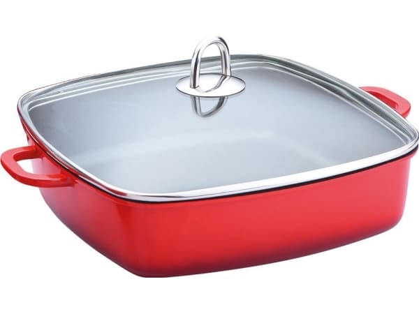 Lamart LT1066, 4,9 l, Röd, Gjuten aluminium, Keramiska, Keramiska, gas, halogen, Induktion, 220 ° C