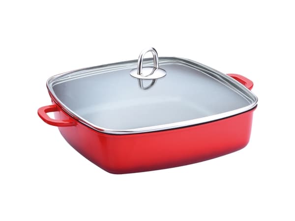 Lamart LT1066, 4,9 l, Röd, Gjuten aluminium, Keramiska, Keramiska, gas, halogen, Induktion, 220 ° C