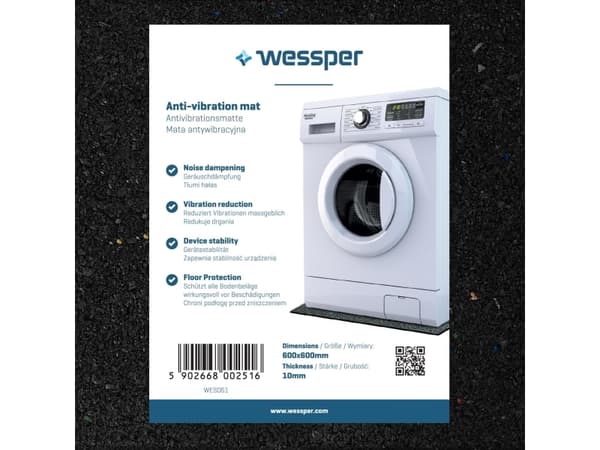 Wessper Antivibrasjonsmatte til Wessper WES061 vaskemaskin