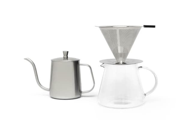 Leopold Vienna LV113012, Kaffemaskin for puter, 0,5 l, Sølv, Gjennomsiktig, Glass, Rustfritt stål, 265 mm, 235 mm