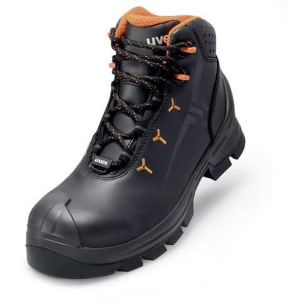 uvex 2 MACSOLE® 6523244 ESD Säkerhetsstövlar S3 Skostorlek (EU): 44 Svart, Orange 1 par